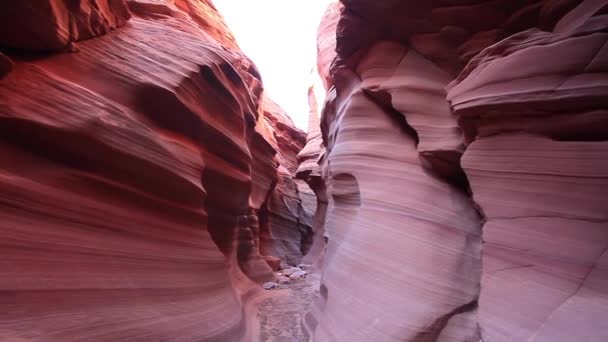 Images Formes Étonnantes Pittoresques Orange Rose Antelope Canyon — Video