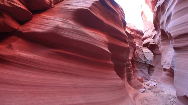 Images Formes Étonnantes Pittoresques Orange Rose Antelope Canyon — Video