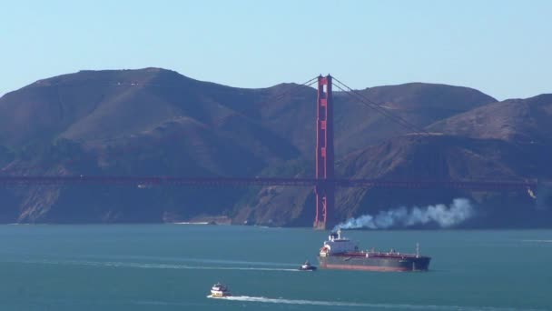Jembatan Golden Gate Seperti Yang Terlihat Dari Telegraph Hill San — Stok Video