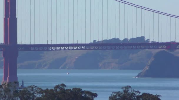 Jembatan Golden Gate Seperti Yang Terlihat Dari Telegraph Hill San — Stok Video