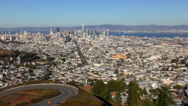 San Francisco Sett Utifrån Twin Peaks California Oktober 2018 — Stockvideo