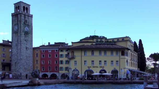 Riva Del Garda Italy April 2015 Footage Historic City Centre — Vídeos de Stock