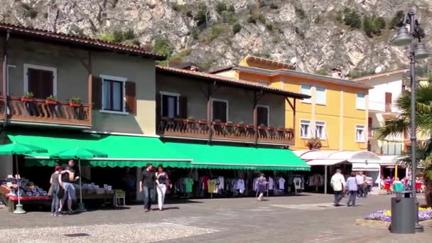 Limone Sul Garda Italia Aprile 2015 Filmato Limone Sul Garda — Video Stock