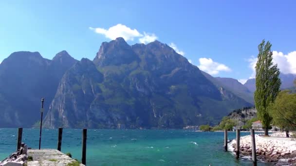 Красивое Озеро Гарда Италии Озеро Гарда Lago Garda Lago Benaco — стоковое видео