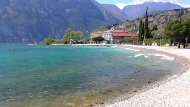 Prachtig Gardameer Italië Het Gardameer Italiaans Lago Garda Lago Benaco — Stockvideo