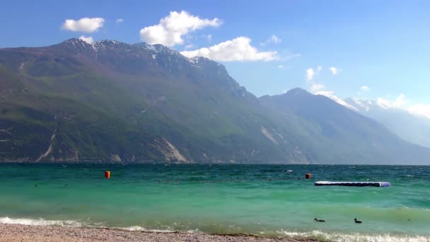 Gyönyörű Garda Olaszországban Garda Olasz Lago Garda Vagy Lago Benaco — Stock videók