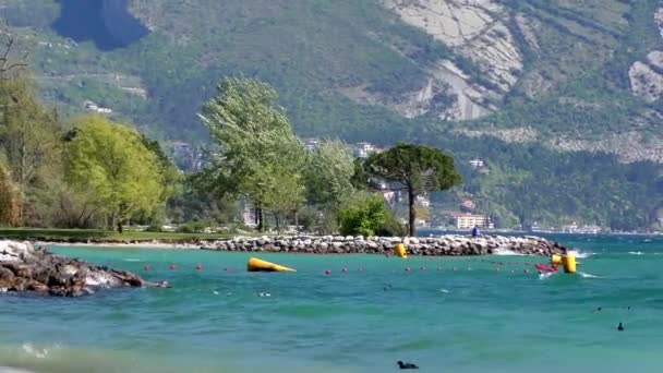 Hermoso Lago Garda Italia Lago Garda Italiano Lago Garda Lago — Vídeos de Stock