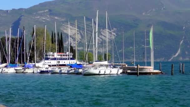 Prachtig Gardameer Italië Het Gardameer Italiaans Lago Garda Lago Benaco — Stockvideo