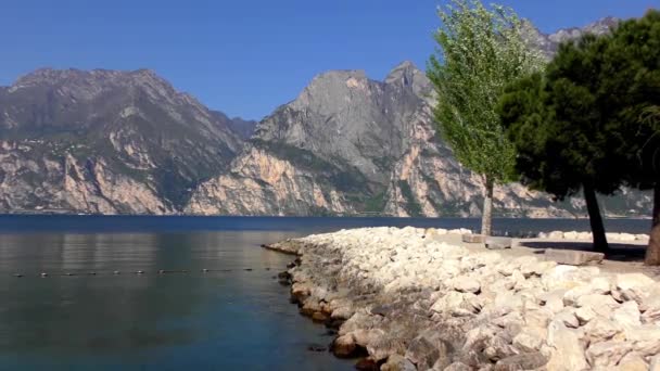 Prachtig Gardameer Italië Het Gardameer Italiaans Lago Garda Lago Benaco — Stockvideo