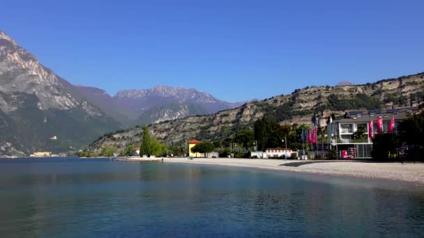 Чудове Озеро Гарда Італії Lago Garda Найбільше Озеро Італії Популярне — стокове відео