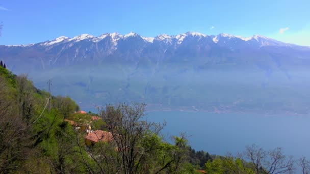 Images Des Alpes Vues Tignale Lac Garde Italie Lac Garde — Video