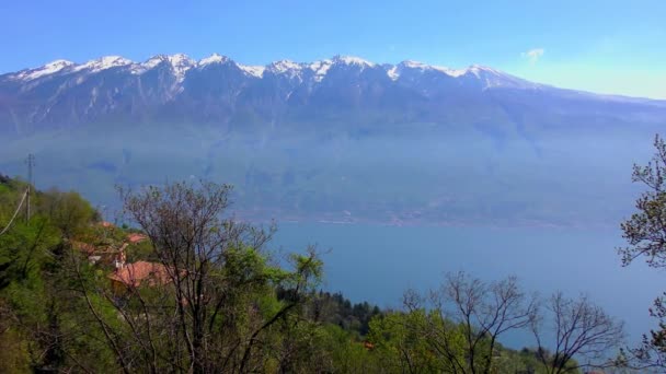 Imagens Dos Alpes Vistas Tignale Lago Garda Itália Lago Garda — Vídeo de Stock