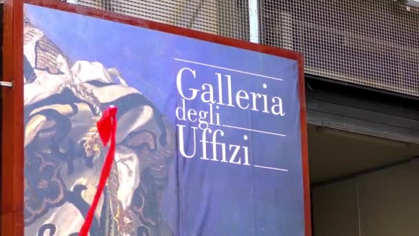Florencia Italia Abril 2015 Galería Uffizi Abril 2015 Florencia Italia — Vídeos de Stock