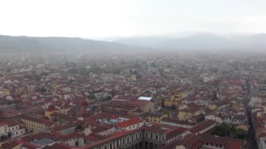 Floransa, gün batımından önce, Piazzale Michelangelo 'dan görüldüğü gibi, 4K görüntü.