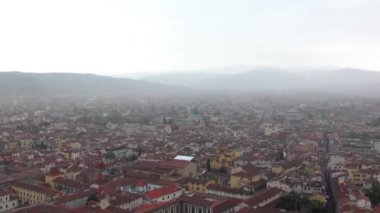 Floransa, gün batımından önce, Piazzale Michelangelo 'dan görüldüğü gibi, 4K görüntü.