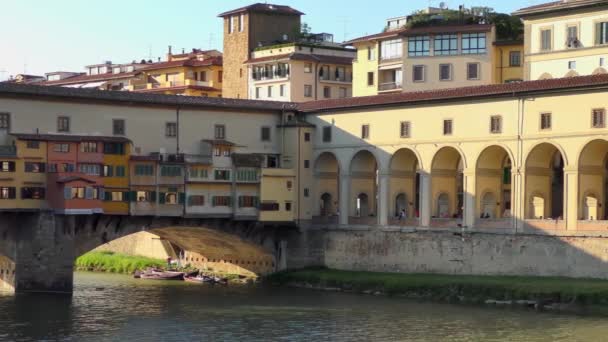 Vista Sul Ponte Vecchio Firenze Italia — Video Stock