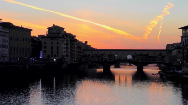 Vue Pont Ponte Vecchio Florence Italie — Video