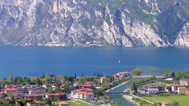 Schöner Gardasee Italien Der Gardasee Italienisch Lago Garda Oder Lago — Stockvideo