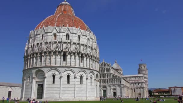 Процитовано Квітня 2015 Pisa Italy April 2015 Footage Pisa Baptistry — стокове відео