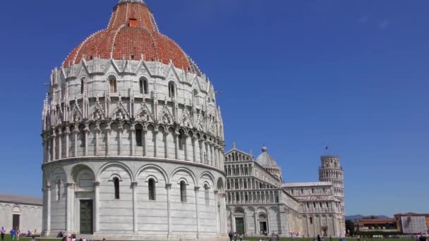 Pisa Italien April 2015 Bilder Pisa Baptistry John Den April — Stockvideo