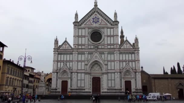Basilica Santa Croce Florence Footage — Stock Video
