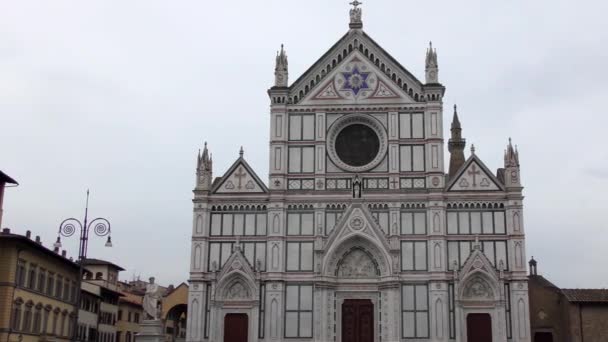 Basilica Santa Croce Firenze Riprese — Video Stock