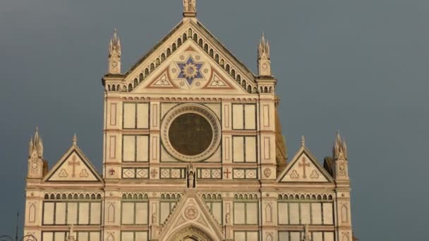 Bazilika Santa Croce Florencii Záběry — Stock video