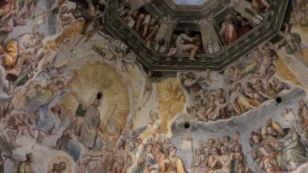 Blorence Italien April 2015 Insidan Cattedrale Santa Maria Del Fiore — Stockvideo