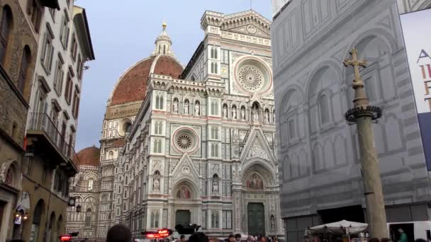 Cattedrale Santa Maria Del Fiore Catedral Santa María Flor Florencia — Vídeos de Stock
