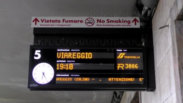 Florenz Italien Firenze Santa Maria Novella Bahnhof Florenz Italien — Stockvideo