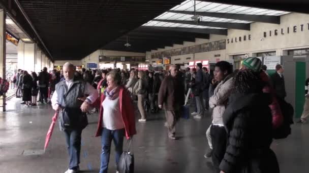 Florença Itália Firenze Santa Maria Novella Railway Station Florence Italy — Vídeo de Stock