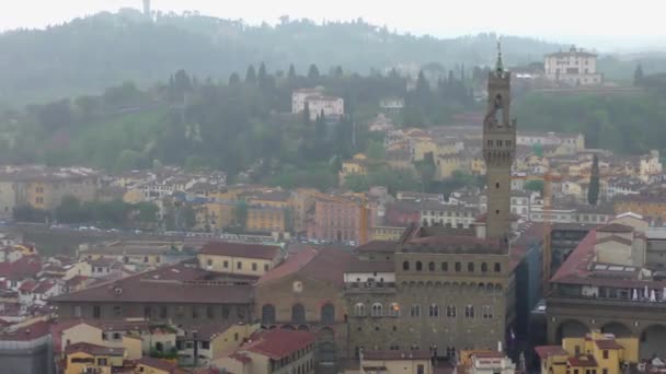 Florença Antes Pôr Sol Como Visto Piazzale Michelangelo Imagens — Vídeo de Stock