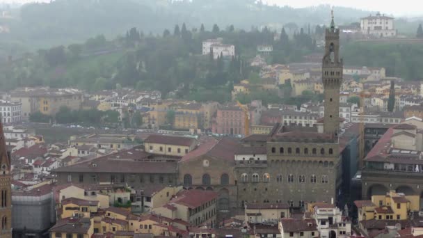 Florença Antes Pôr Sol Como Visto Piazzale Michelangelo Imagens — Vídeo de Stock