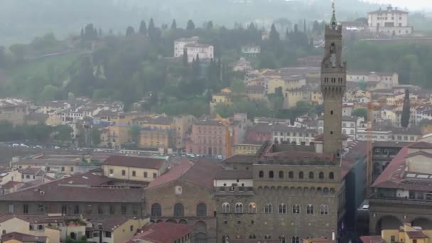 Florencie Před Západem Slunce Jak Vidět Piazzale Michelangelo Záběry — Stock video