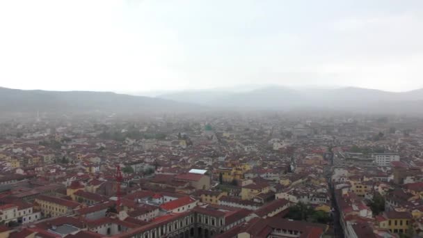 Floransa Gün Batımından Önce Piazzale Michelangelo Dan Görüldüğü Gibi Görüntü — Stok video