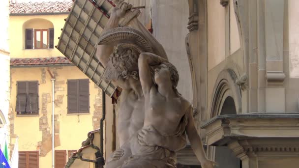 Firenze Olaszország Piazza Della Signoria Palazzo Della Signoria Után Kapta — Stock videók