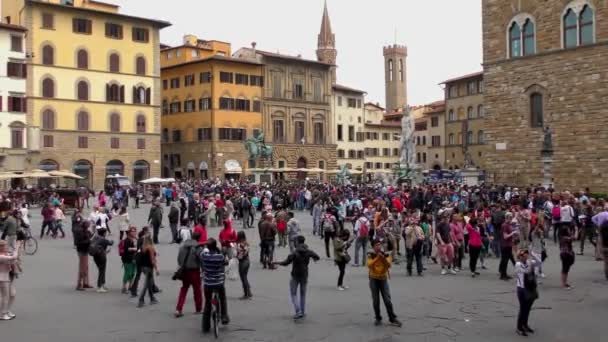 Florence Italie Avril 2015 Personnes Non Identifiées Entrée Galerie Des — Video