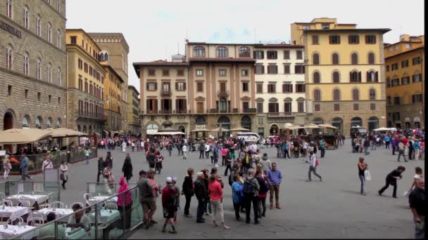 Florencia Italia Abril 2015 Personas Identificadas Entrada Galería Uffizi Abril — Vídeo de stock