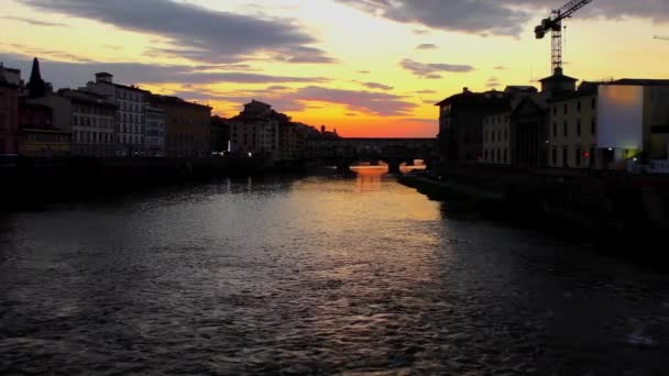 Vue Pont Ponte Vecchio Florence Italie — Video