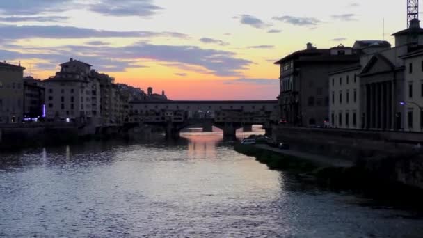 Vue Pont Ponte Vecchio Florence Italie — Video