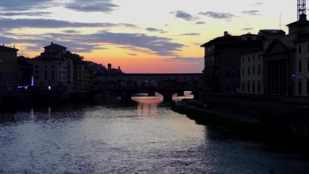 Vue Pont Ponte Vecchio Florence Italie — Video