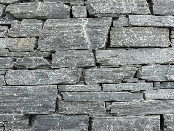 Pared Piedra Natural Gris — Foto de Stock