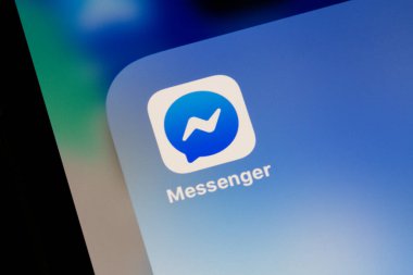 Ostersund, İsveç - 3 Haziran 2020: Facebook Messenger uygulama simgesi. Facebook Messenger bir Amerikan mesajlaşma uygulaması ve platformu.