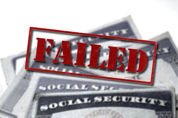 失敗した御朱印識別や Retirment アメリカの社会保障カード — ストック写真