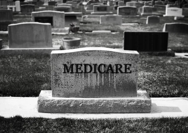 Medicare Başarısızlık Mezarlığı Mezar Taşı Marker Tarafından Temsil — Stok fotoğraf