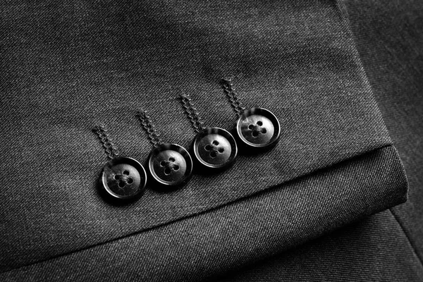 Closeup Suit Buttons Business Formal Wear — Stock Photo, Image