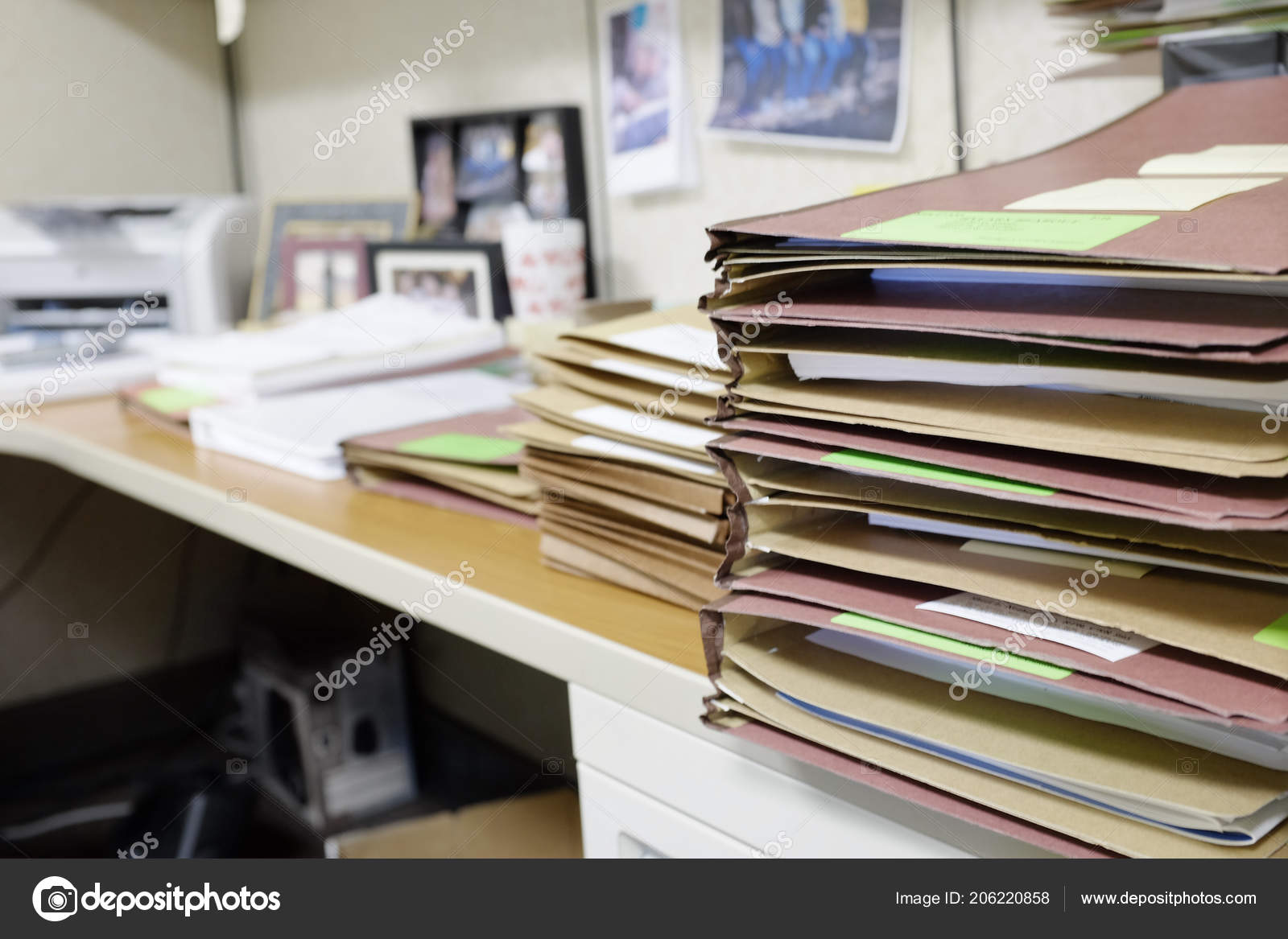 Desk Piles Files Work Office Stock Photo C Eric1513 206220858