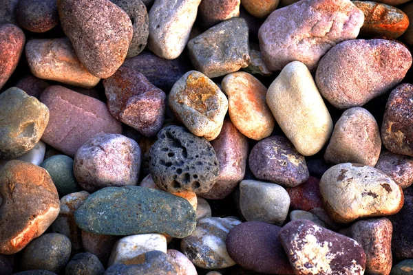 Texture Smooth River Rocks Stones Decoration Landscaping — Stock Photo, Image