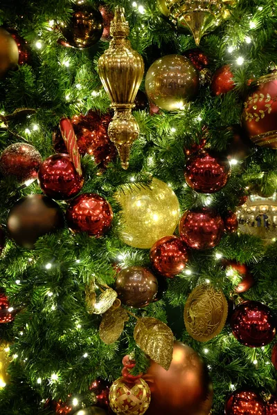 Christmas Tree Ornaments Decorations Celebrating Holidays Birth Christ — Stock Photo, Image