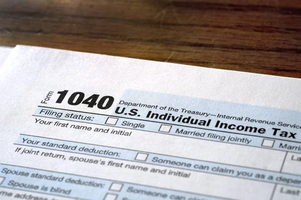 Podatków Dochodów Indywidualnych Form Podatku 1040 — Zdjęcie stockowe